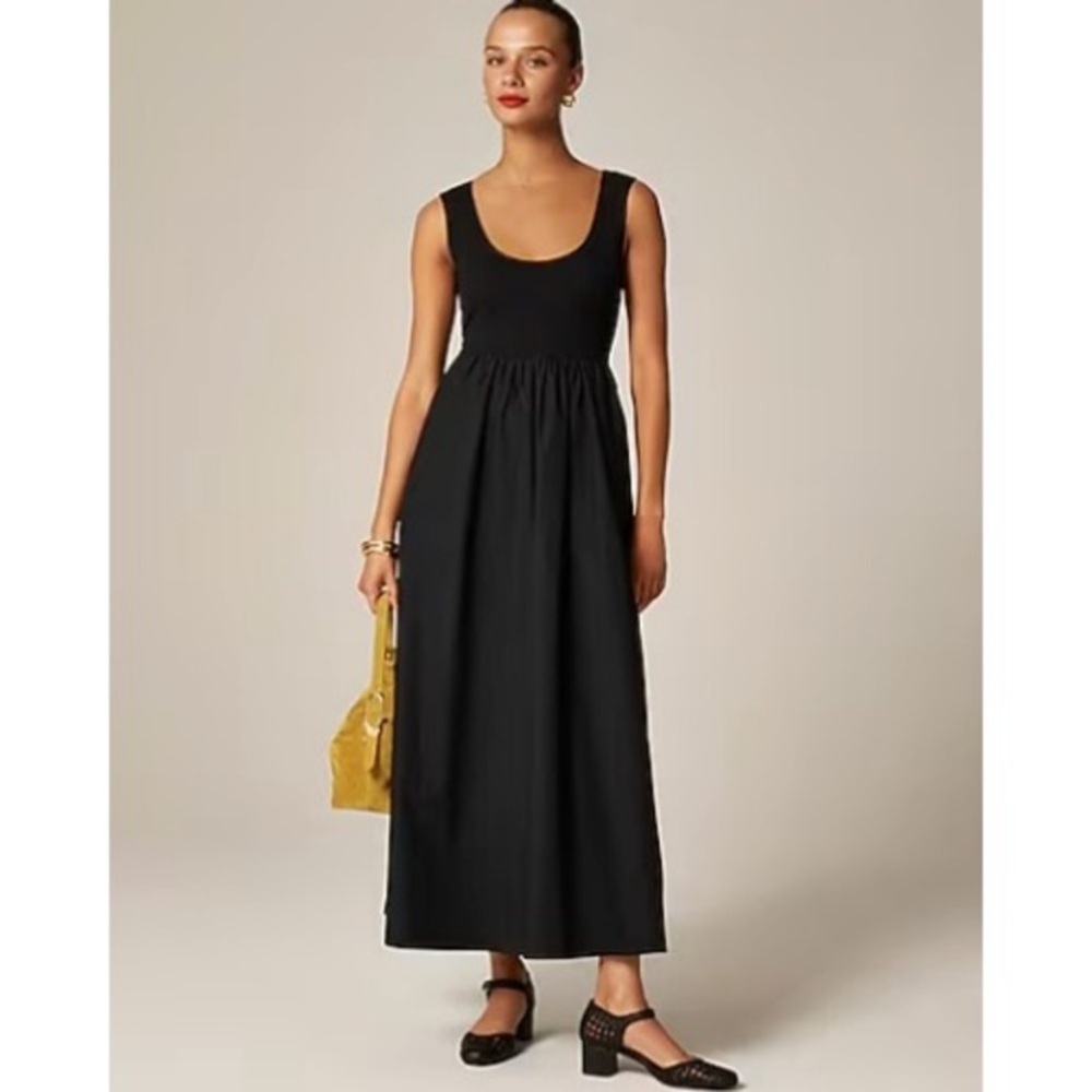 J. Crew Scoopneck Mixy Dress - Black - size Small - New with Tag